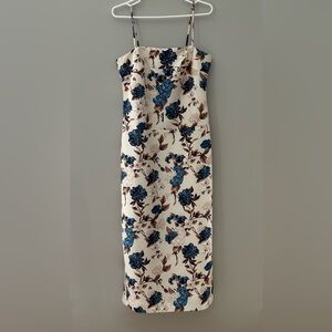 TORY BURCH Floral Print Midi Length Dress, Size 10, $60